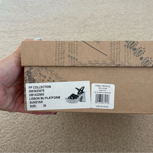 NWT Free People Lisbon MJ Platform Sandals Sunstar - Picture 12 of 12